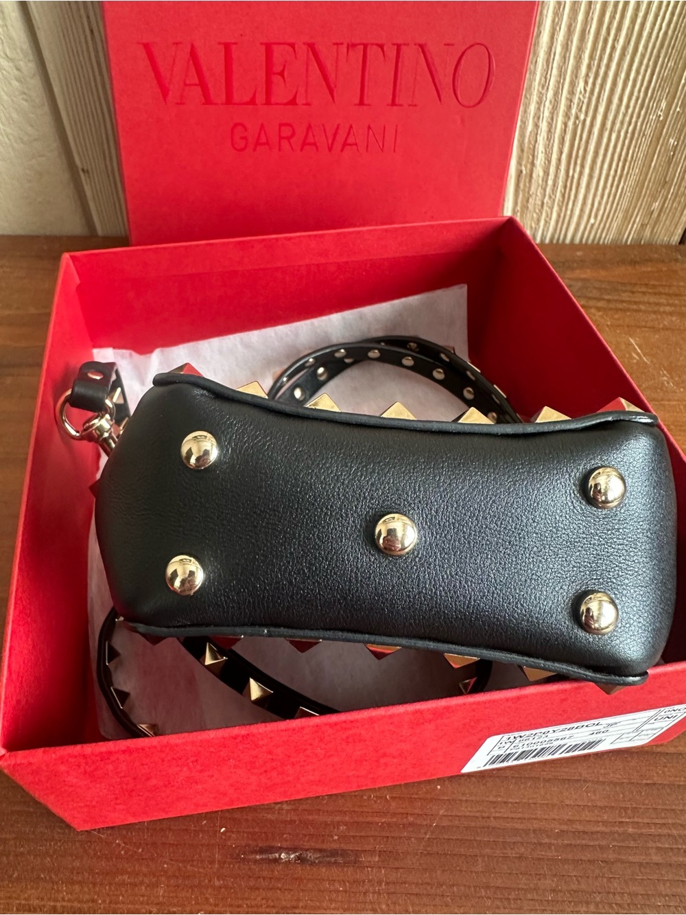 Valentino Garavani NIB Black Leather Mini Rockstud Crossbody Shoulder Bag - Picture 5 of 15